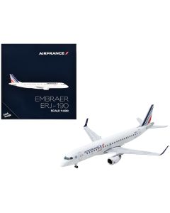 2023 Embraer ERJ-190 Air France Hop Diecast Model 1/400 GeminiJets White Striped Tail
