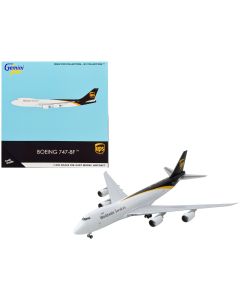 2023 Boeing 747-8F UPS Diecast Model Airplane 1/400 GeminiJets White Brown Tail