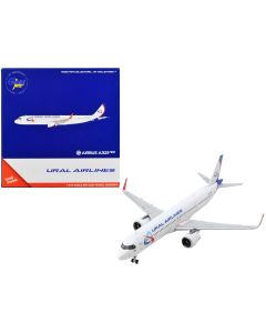 2023 Airbus A321neo Ural Airlines Diecast Model 1:400 Aircraft Blue Tail GeminiJets