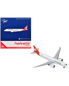 2023 Embraer E190-E2 Diecast Model Airplane - Helvetic Airways HB-AZC 1/400 Scale