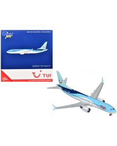 2023 Boeing 737 MAX 8 Diecast Model TUI Airways G-TUMY 1/400 GeminiJets Blue White