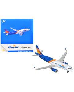 2023 Airbus A320 Allegiant Air Diecast Model Airplane 1/400 GeminiJets Blue Stripes