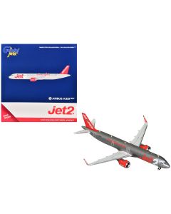 2023 Airbus A321neo Jet2 G-SUNO 1/400 Diecast Model Airplane Gray Red Tail
