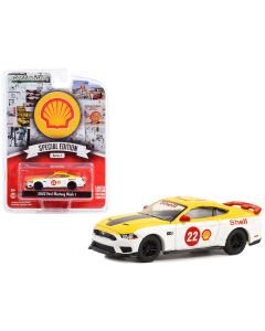 2022 Ford Mustang Mach 1 #22 Shell Racing Yellow White 1/64 Diecast Greenlight
