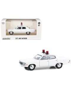 1971 AMC Matador Police Car White Light Bar 1/64 Diecast Greenlight Hot Pursuit