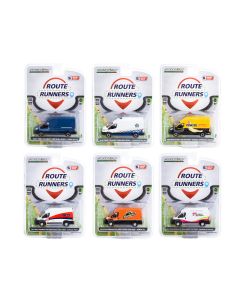 2023 Greenlight Route Runners Set of 6 Vans Series 5 1/64 Diecast Cars