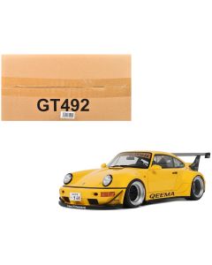 2024 Porsche 911 (964) RWB Qeema Yellow 1/18 Scale Model Car by GT Spirit