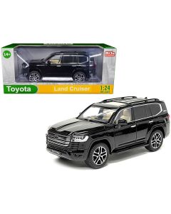 2023 Toyota Land Cruiser 1/24 Diecast Model Car - Black Metallic Finish