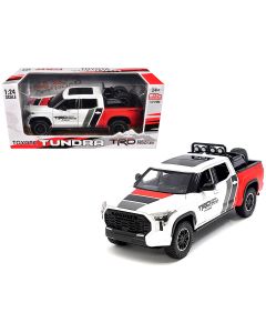 2023 Toyota Tundra TRD 4x4 Diecast Model Car Limited Edition 1/24 White & Red