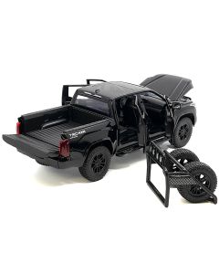 2023 Toyota Tundra TRD 4x4 Diecast Model Car Black Sunroof Wheel Rack 1/24 Scale