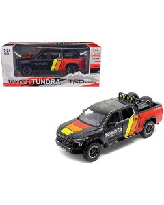 2023 Toyota Tundra TRD 4x4 Limited Edition 1/24 Diecast Model Car Black & Red