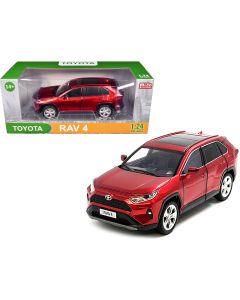 2023 Toyota RAV4 Hybrid XSE Diecast Model Car Red Metallic Sunroof 1/24 Scale