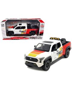 2024 Toyota Tundra TRD Off Road Edition Diecast Model Car 1/24 White Red Limited 2400 pcs