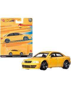 Diecast Model Car Audi S4 Quattro Sunroof Yellow Deutschland Design by Hot Wheels