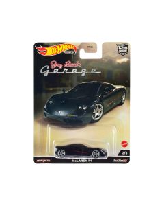 2023 McLaren F1 Diecast Model Car Black Red Stripes Jay Leno's Garage Hot Wheels