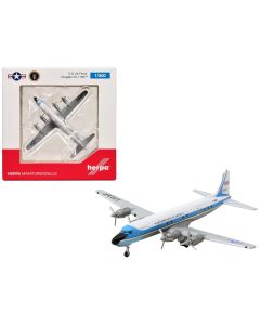 1953 Douglas VC-118A Air Force One Diecast Model 1/500 Herpa White Blue Stripes