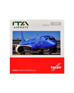 2023 Airbus A220-300 Diecast Model Airplane ITA Airways EI-HHM 1/200 Herpa