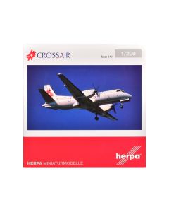 2023 Saab 340 Diecast Model Airplane 1/200 Crossair HB-AKN White Tail Graphics Herpa