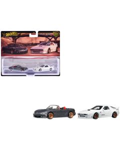 2023 Mazda Mazdaspeed Miata Gray Metallic & RX7 FC Pandem White Diecast Set