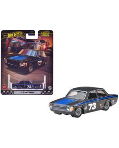 1973 Volvo 142 GL Diecast Model Car Black Blue Stripes Hot Wheels Boulevard Series