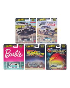 2024 Hot Wheels Premium Series Diecast Model Cars 5-Piece Set Pop Culture