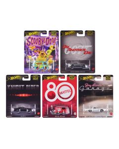 2024 Hot Wheels Premium Series Diecast Model Cars 5-Piece Set - Pop Culture