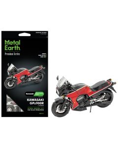 2023 Metal Earth Kawasaki GPz900R Motorcycle Model Kit - Red & Black, Challenging Difficulty