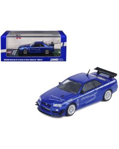 2001 Nissan Skyline GT-R R34 V-SPEC RHD Diecast Model Car Blue Metallic by Inno Models