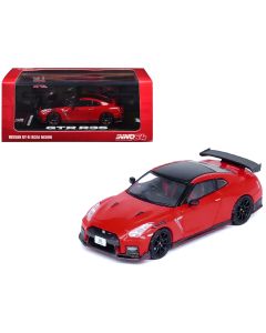 2023 Nissan GT-R (R35) Nismo RHD Diecast Model Car Red Carbon Hood 1/64 Inno Models