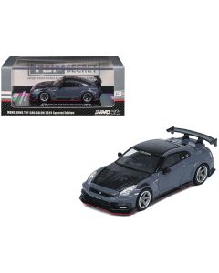 2024 Nissan GT-R R35 Nismo RHD Gray Carbon Hood 1/64 Diecast Model Car