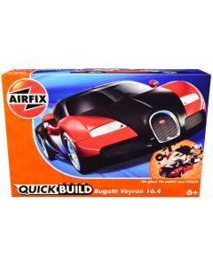 2023 Bugatti Veyron Model Kit - Red/Black Snap Together by Airfix Quickbuild