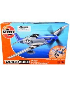 2023 Airfix Quickbuild D-Day P-51D Mustang Model Kit - Snap Together, Painted Plastic
