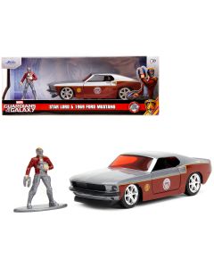 1969 Ford Mustang Silver Metallic Diecast Model Car Jada 1/32 Hollywood Rides Star Lord Marvel Guardian Galaxy