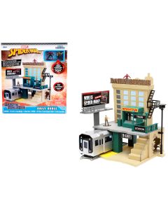 2021 Daily Bugle Subway Diorama Set Spider-Man J. Jonah Jameson Diecast Figures Marvel Spider-Man Jada
