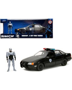 1987 Ford Taurus OCP Matt Black Detroit Police Diecast Figure 35th Anniversary Robocop Hollywood Rides 1/24 Model Car Jada