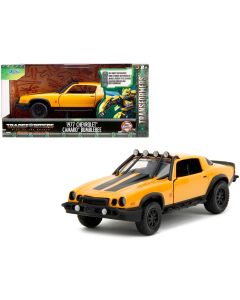1977 Chevrolet Camaro Off-Road Yellow Metallic Black Stripes Diecast Car Jada Hollywood Rides