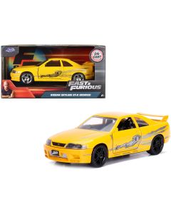 1995 Nissan Skyline GT-R (BCNR33) Diecast Model Car Yellow Metallic Fast & Furious 1/32