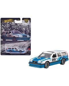 1997 Volvo 850 Estate Wagon Diecast Model Car Blue & White Hot Wheels #25