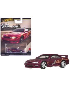 2001 Nissan 240SX S14 RHD Maroon Diecast Model Car Fast & Furious by Hot Wheels