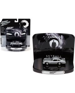 1964 Aston Martin DB5 Diecast Model Car 1/64 Silver Birch 007 Skyfall Tin Display