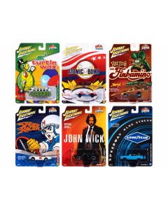 2025 Johnny Lightning Set of 6 Diecast Model Cars 1/64 Pop Culture Release