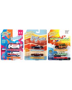 2023 Johnny Lightning 1/64 Diecast Model Cars 2-Pack Set A - 6 Pieces