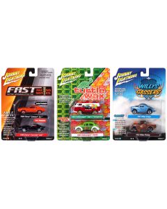 2024 Johnny Lightning 1/64 Diecast Model Cars 2-Pack Set A, 6 Pieces