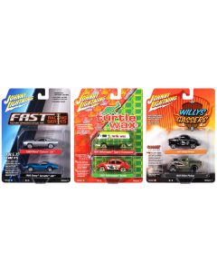 2024 Johnny Lightning 1/64 Diecast Model Cars 2-Pack Set B (6 Pieces)