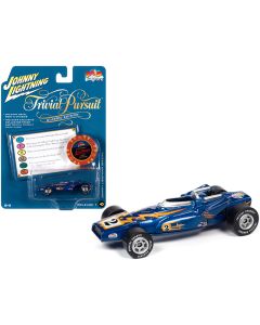 2023 Johnny Lightning 1/64 Diecast Model Car - Special Blue Metallic, Poker Chip & Game Card Trivial Pursuit Pop Culture Series