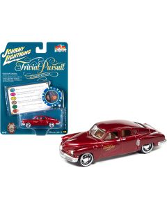 1948 Tucker Torpedo Diecast Model Car Red Maroon Metallic Johnny Lightning, Movie Token & Card
