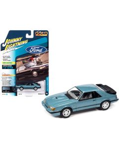 1986 Ford Mustang SVO 1/64 Diecast Model Car - Light Regatta Blue, Limited Edition