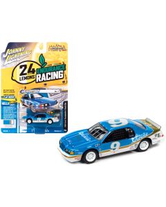 1986 Ford Thunderbird Stock Car #9 Diecast Model 1/64 Limited Edition Blue