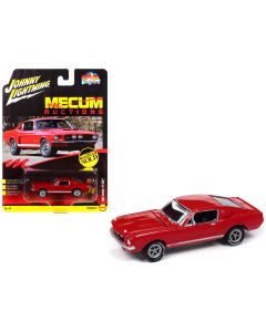 1967 Shelby GT-350 Diecast Model Car Red White Stripes Johnny Lightning 1/64