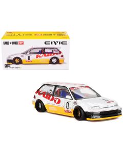 2023 Honda Civic (EF) Kanjo V1 #0 Silver Metallic Diecast Model Car by Mini GT, Kaido House